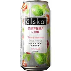 Сидр Альска Клубника и Лайм (Alska Strawberry & Lime) 0,5л банка