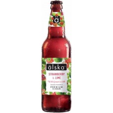 Сидр Альска Клубника и Лайм (Alska Strawberry & Lime) 0,5л бутылка