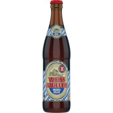 Пиво ВайсМюллер Ориджинал Хеллес Безалкогольное (Weissmuller Original Helles Alkoholfrei) 0,5л бутылка