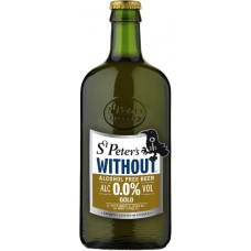 Пиво Сейнт Питерс "Визаут" Голд Безалкогольное (St. Peter's "Without" Gold Non Alcoholic) 0.5л бутылка