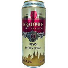 Пиво Краловице Традични 10 Светлый Лежак (Kralovice Tradicni 10 Svetly Lezak) 0,5л банка