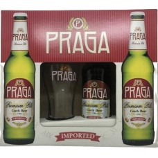 Набор Прага Премиум Пилс (Praga Premium Pils) 0,5л х 3 бут + Бокал 