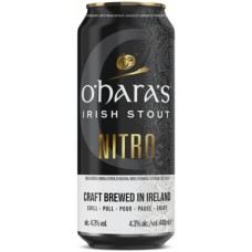 Пиво Карлов О'Хара'с Айриш Стаут Нитро (Carlow O'Hara's Irish Stout Nitro) 0.44л банка