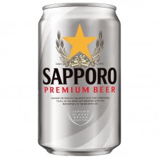Пиво Саппоро Премиум (Sapporo Premium) 0,33л банка
