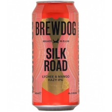 Пиво Брюдог Силк Роад ИПА со вкусом личи и манго (Brewdog Silk Road Lychee & Mango IPA) 0,44л банка