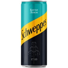 Вода Швепс Биттер Лимон (Schweppes Bitter Lemon) 0,33л банка