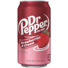 Вода Доктор Пеппер Клубника со Сливками (Dr.Pepper Strawberries & Cream) 0,355л банка