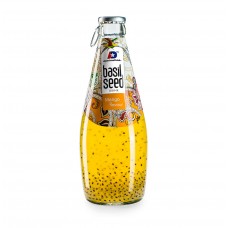 Напиток Базил Сид (Basil Seed) Со вкусом Манго и семенами Базилика 0,29л бутылка 