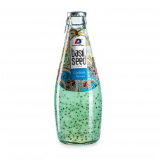Напиток Базил Сид (Basil Seed) Со вкусом Личи и Ананаса с семенами Базилика 0,29л бутылка 