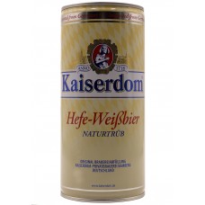 Пиво Кайзердом Хефе-Вайссбир (Kaiserdom Hefe-Weissbier) 1,0л банка