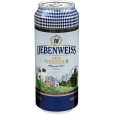 Пиво Либенвайс Хефе-Вайссбир (Liebenweiss Hefe-Weissbier) 0,5л банка